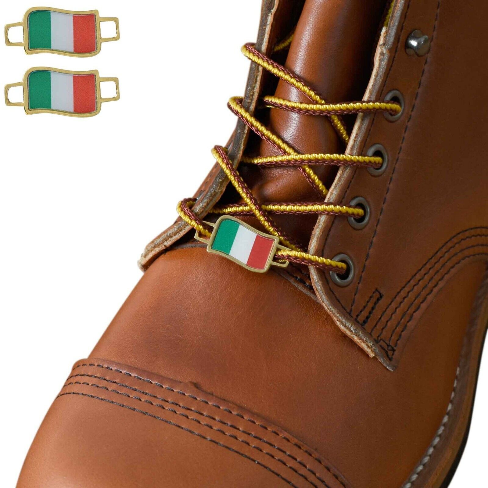 Italy Flags Shoes Boot Shoelace Keeper Holder Charm BrooklynMaker