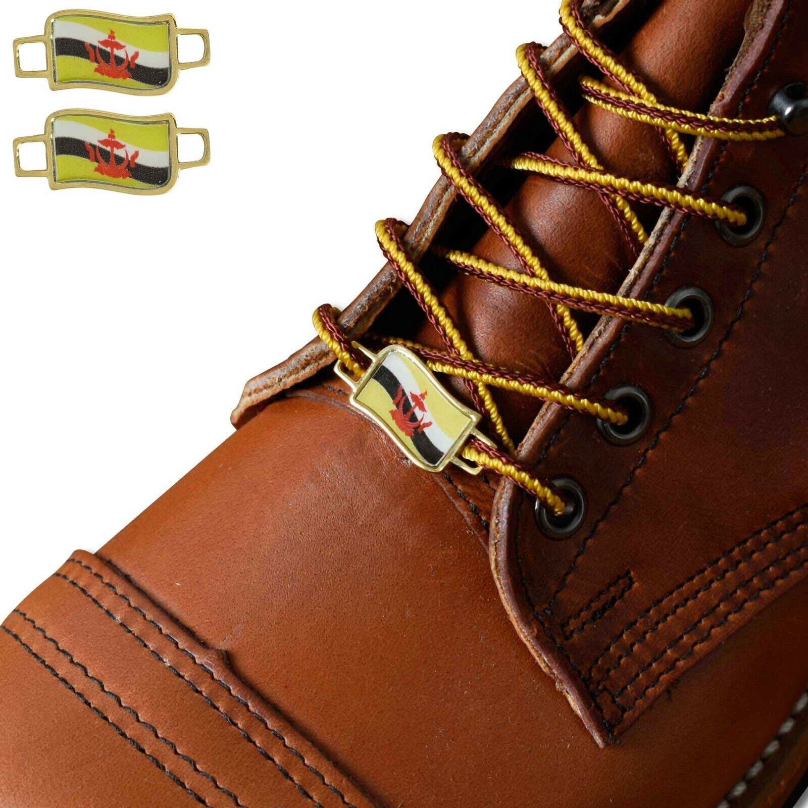 Brunei Flags Shoes Boot Shoelace Keeper Holder Charm BrooklynMaker