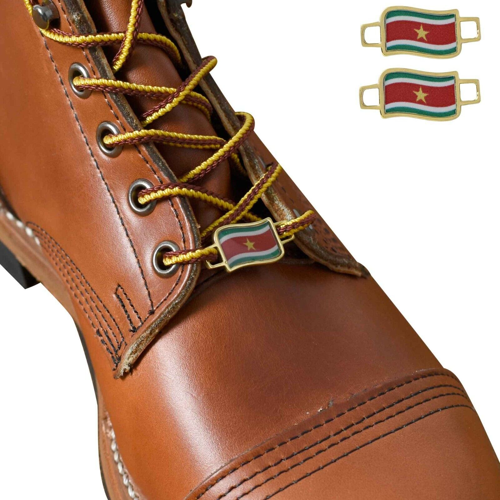 Suriname Flags Shoes Boot Shoelace Keeper Holder Charm BrooklynMaker