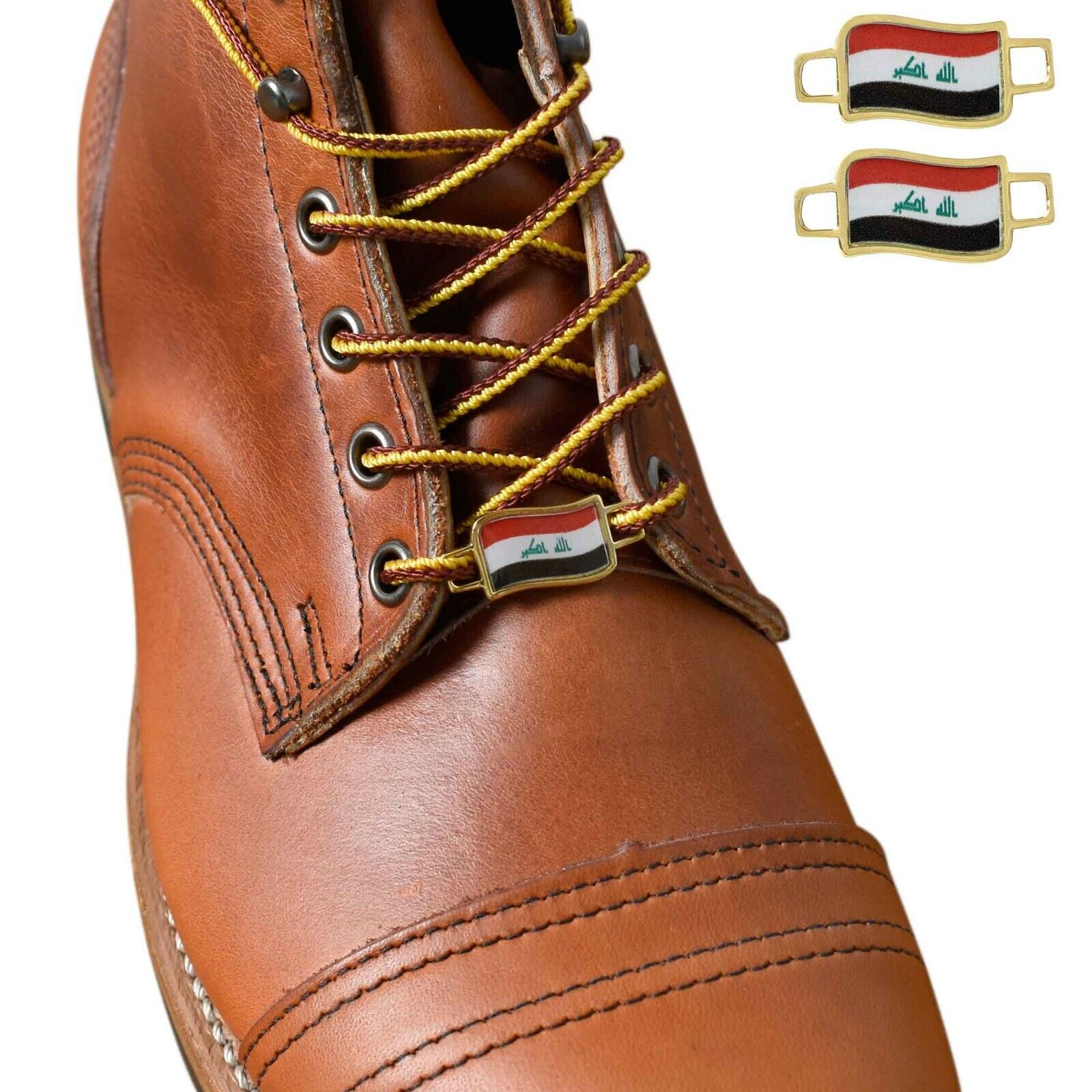 Iraq Flags Shoes Boot Shoelace Keeper Holder Charm BrooklynMaker