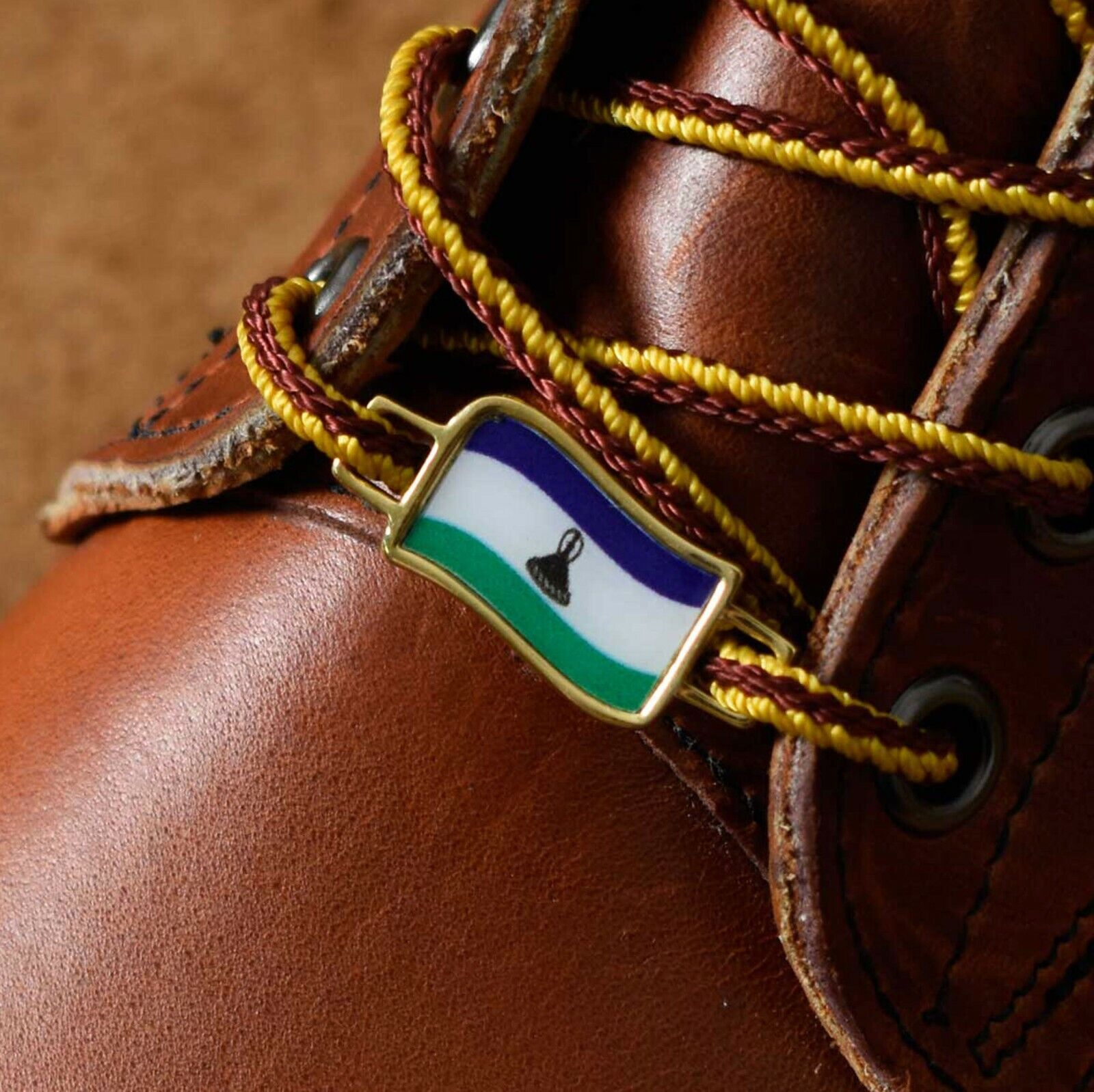 Lesotho Flags Shoes Boot Shoelace Keeper Holder Charm BrooklynMaker