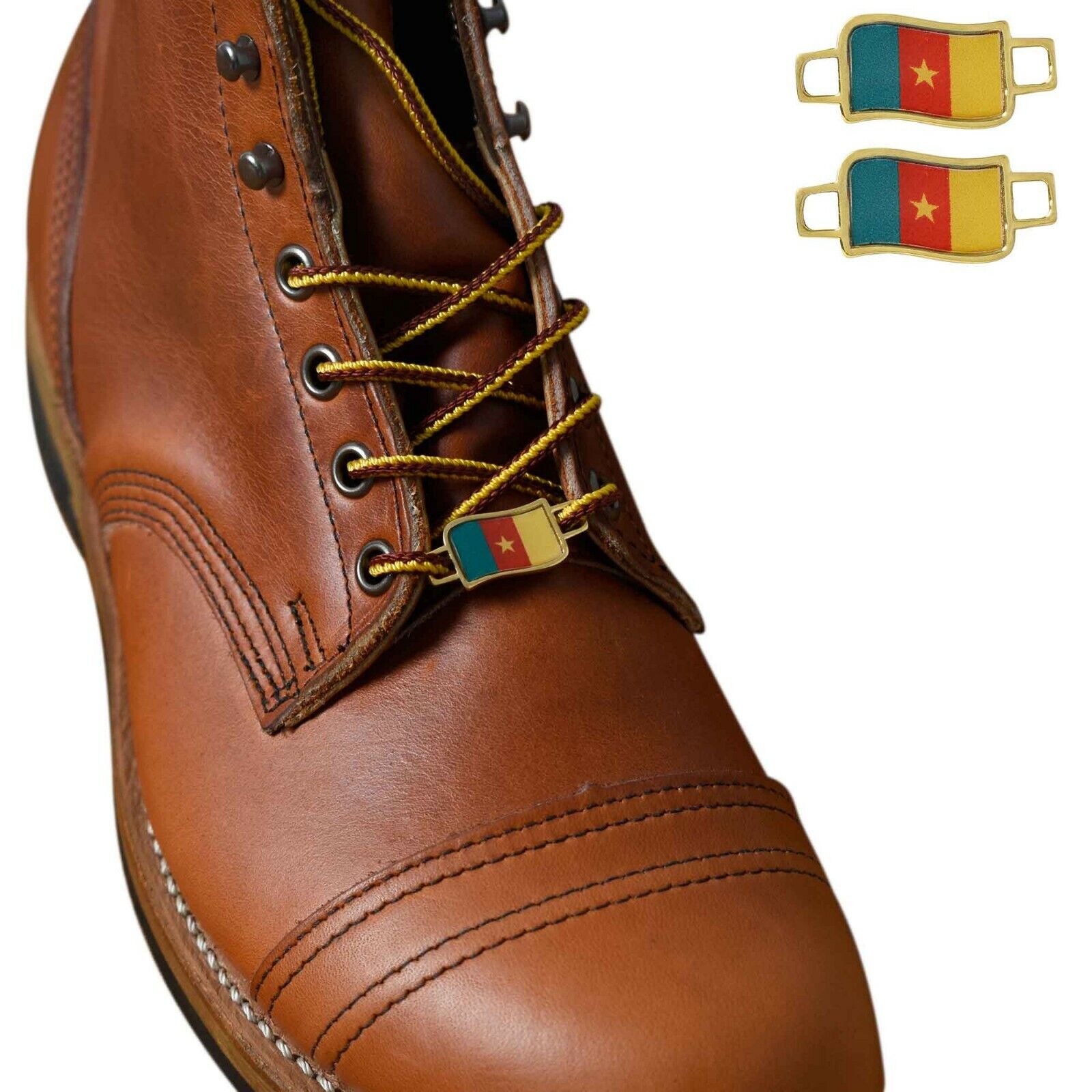 Cameroon Flags Shoes Boot Shoelace Keeper Holder Charm BrooklynMaker