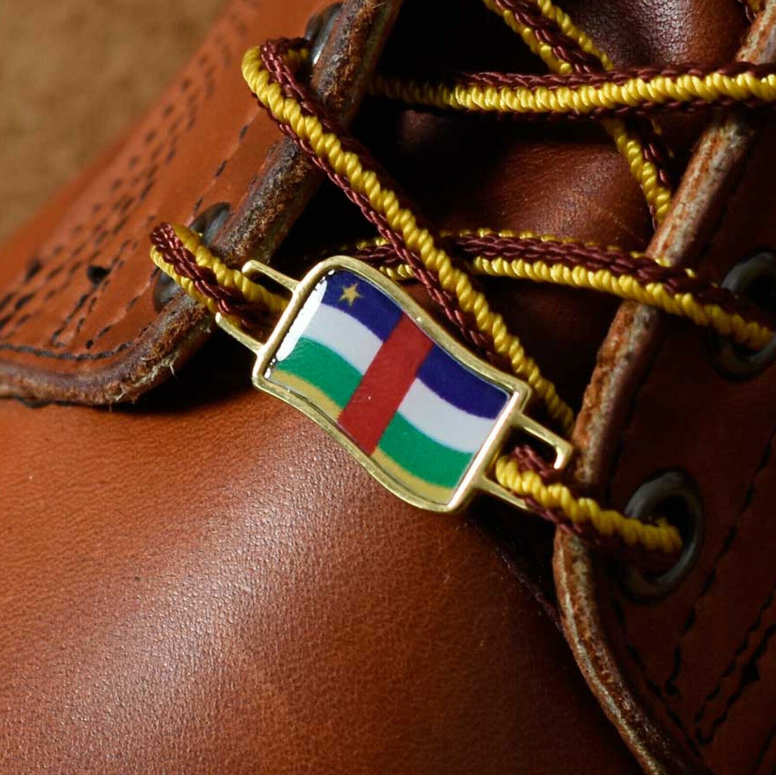 Central African Republic Flags Shoes Boot Shoelace Keeper Holder Charm BrooklynMaker