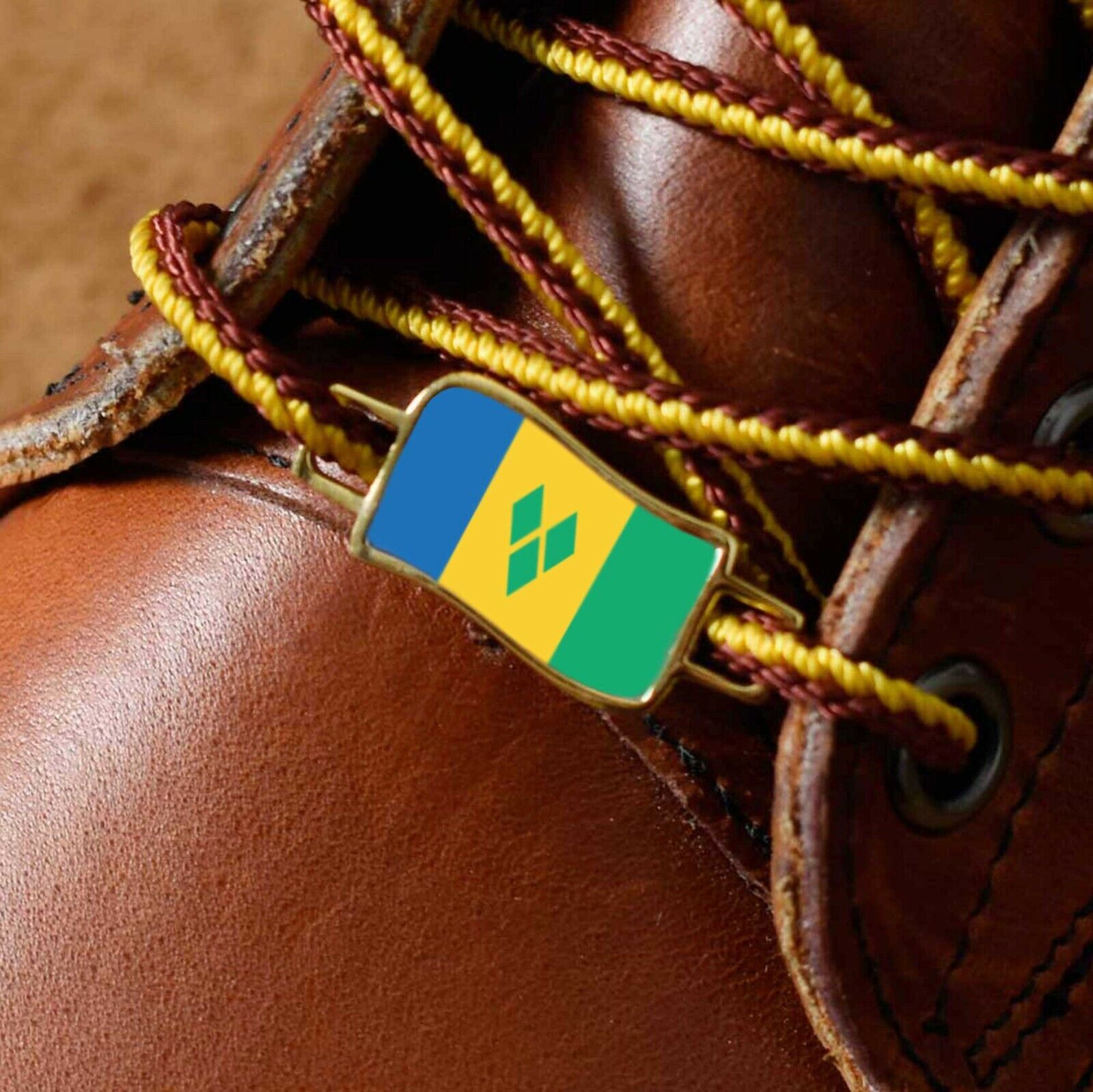 Saint Vincent and the Grenadines Flags Shoes Boot Shoelace Keeper Holder Charm BrooklynMaker