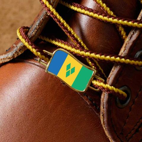 Saint Vincent and the Grenadines Flags Shoes Boot Shoelace Keeper Holder Charm BrooklynMaker