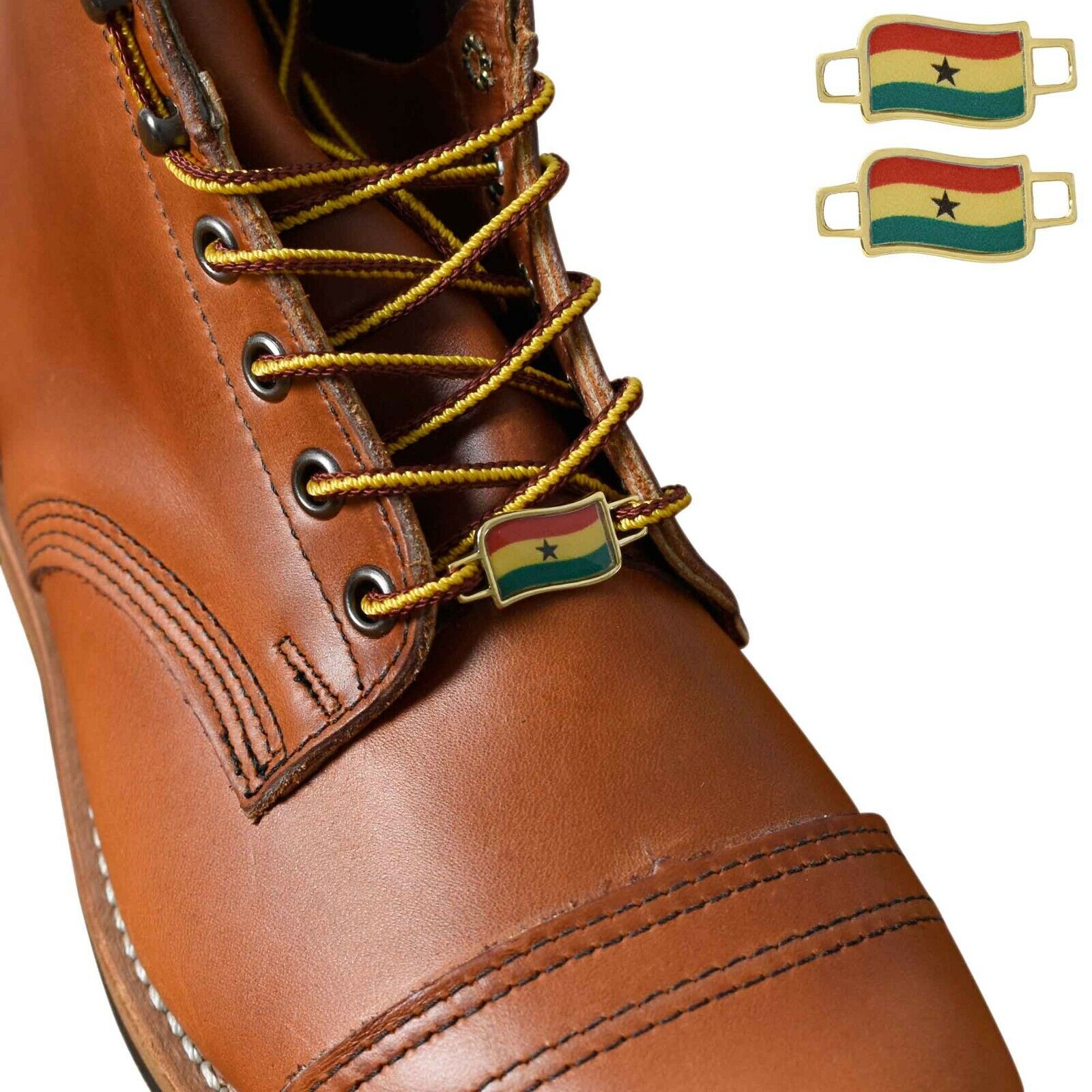 Ghana Flags Shoes Boot Shoelace Keeper Holder Charm BrooklynMaker