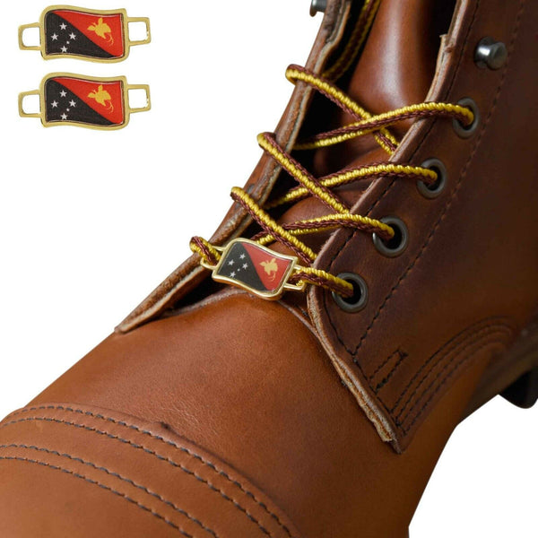 Papua New Guinea Flags Shoes Boot Shoelace Keeper Holder Charm BrooklynMaker