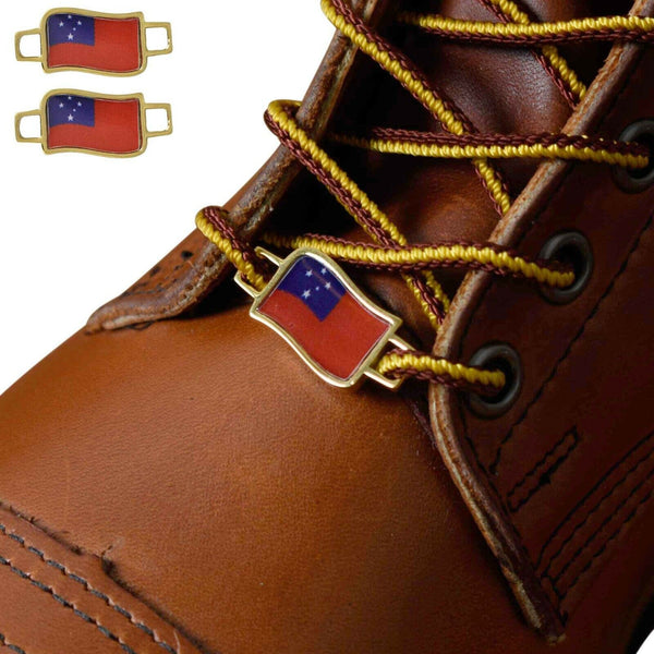 Samoa Flags Shoes Boot Shoelace Keeper Holder Charm BrooklynMaker