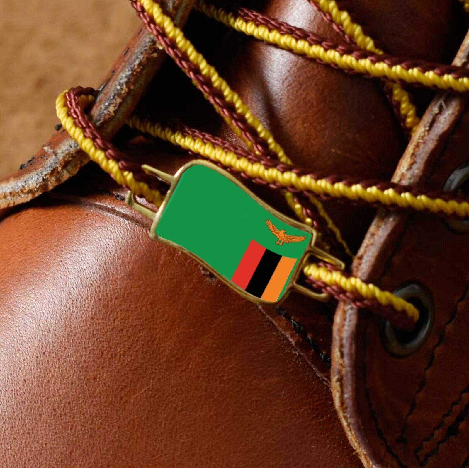 Zambia Flags Shoes Boot Shoelace Keeper Holder Charm BrooklynMaker