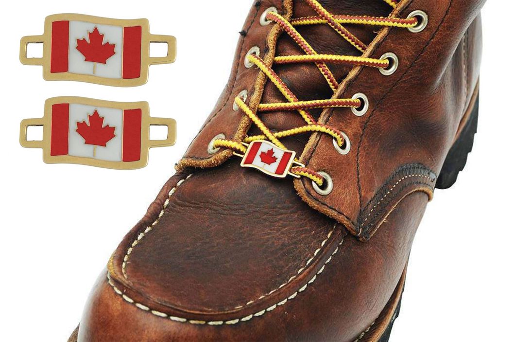 Canadian Flags Shoes Boot Lace Keeper Holder Canada Maple Leaf