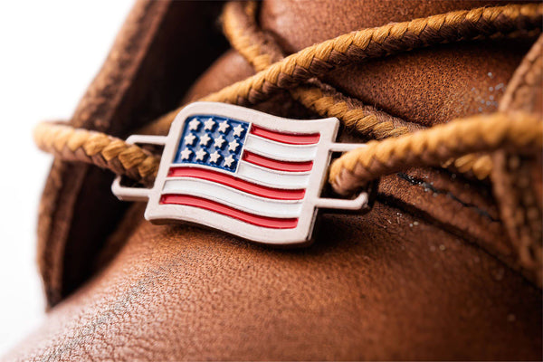 USA Flags Shoes Boot Lace Keeper Holder American Union Workers