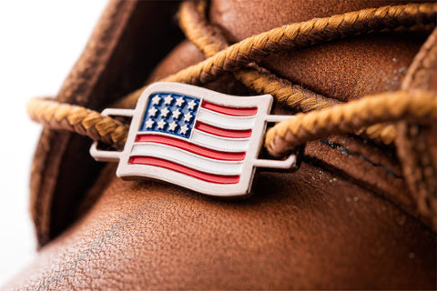 USA Flags Shoes Boot Lace Keeper Holder American Union Workers
