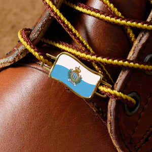 San Marino Flags Shoes Boot Shoelace Keeper Holder Charm BrooklynMaker