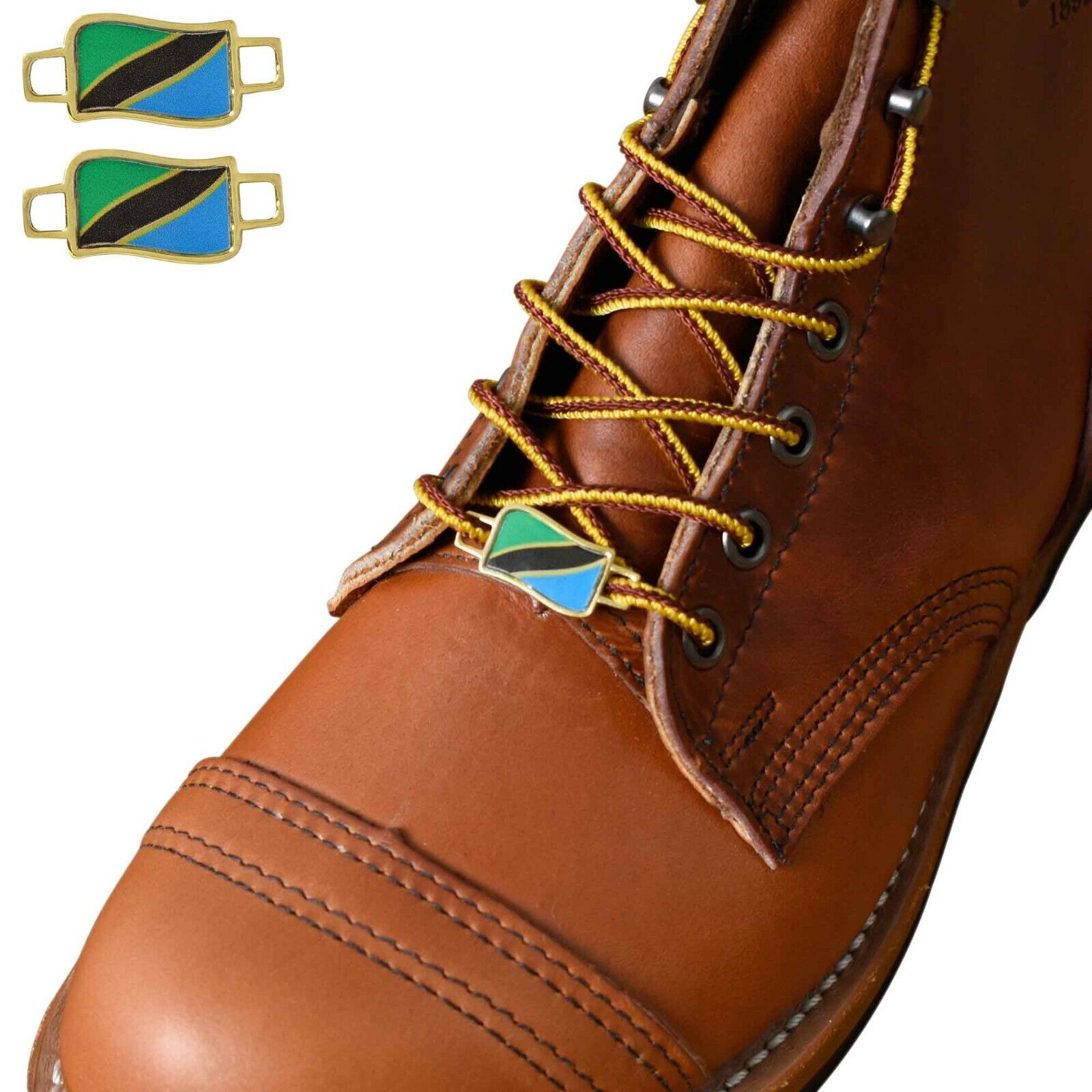 Tanzania Flags Shoes Boot Shoelace Keeper Holder Charm BrooklynMaker