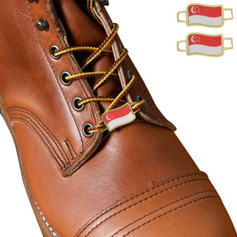 Singapore Flags Shoes Boot Shoelace Keeper Holder Charm BrooklynMaker