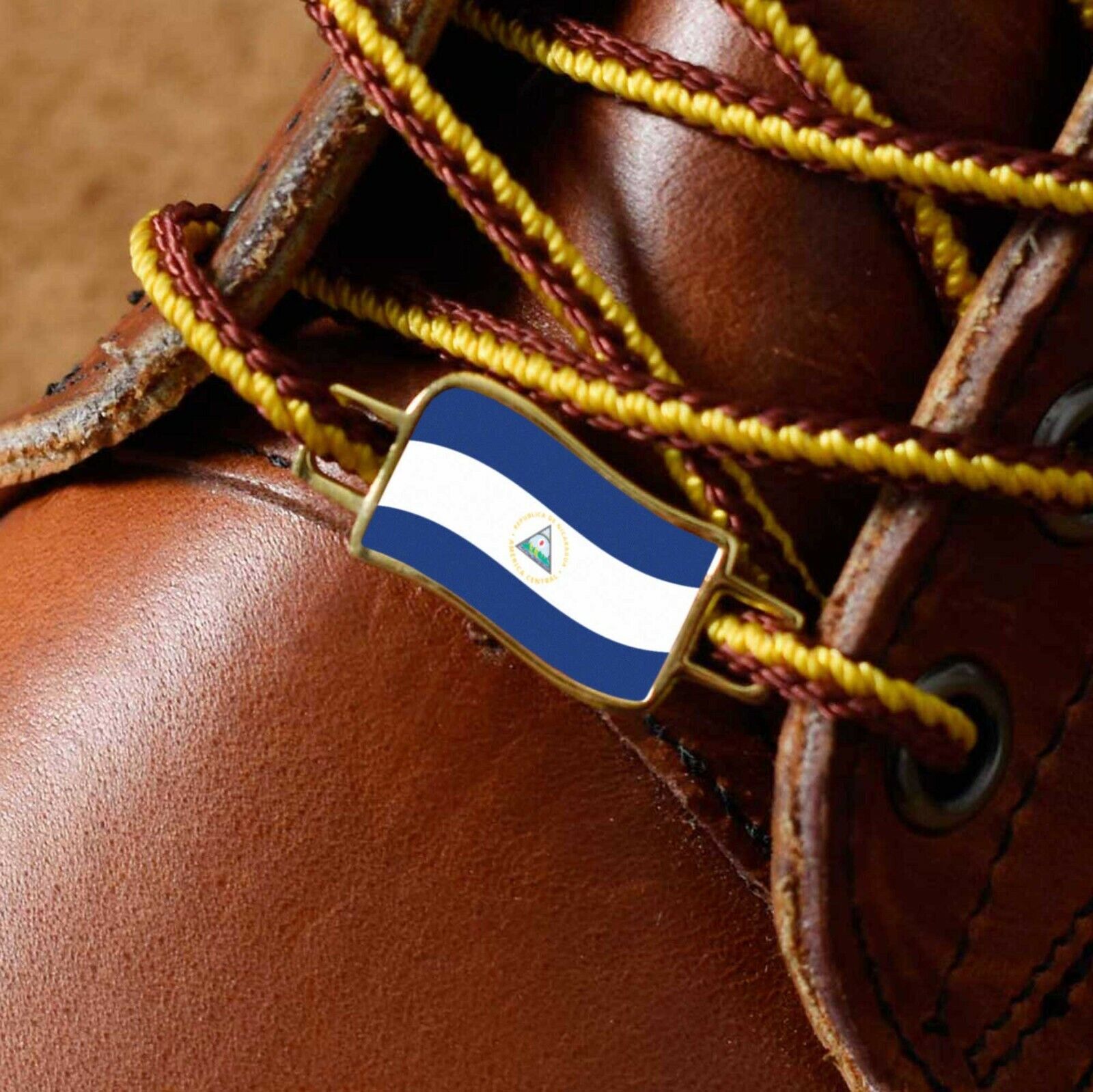 Nicaragua Flags Shoes Boot Shoelace Keeper Holder Charm BrooklynMaker