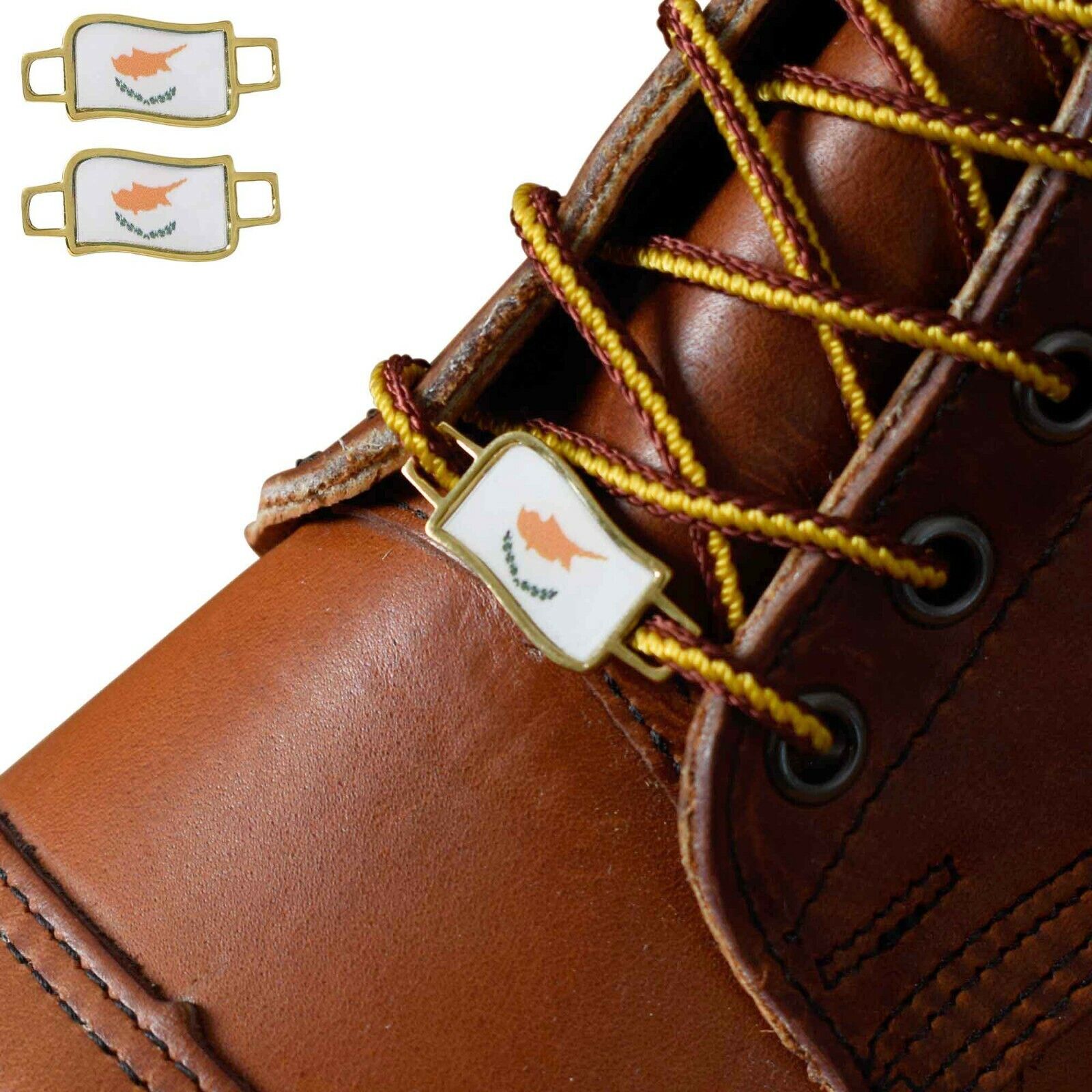 Cyprus Flags Shoes Boot Shoelace Keeper Holder Charm BrooklynMaker