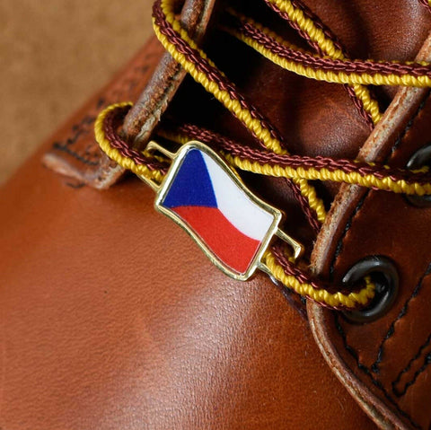 Czechia (Czech Republic) Flags Shoes Boot Shoelace Keeper Holder Charm BrooklynMaker