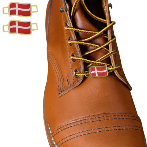 Denmark Flags Shoes Boot Shoelace Keeper Holder Charm BrooklynMaker