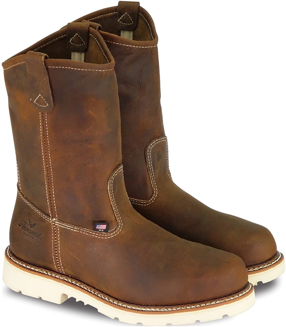 Thorogood Slip On Cowboy Boots Steel Toe Work USA Wellington 804-4372 All Sizes