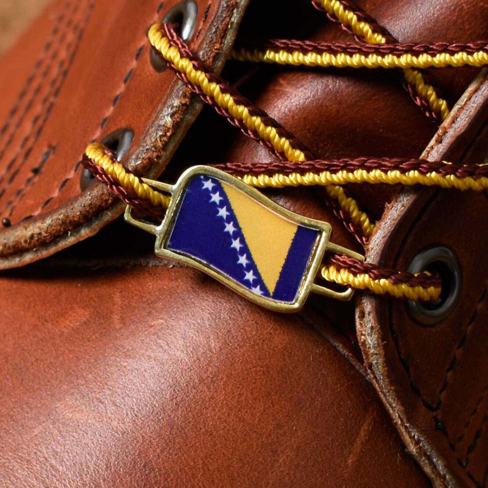 Bosnia and Herzegovina Flags Shoes Boot Shoelace Keeper Holder Charm BrooklynMaker