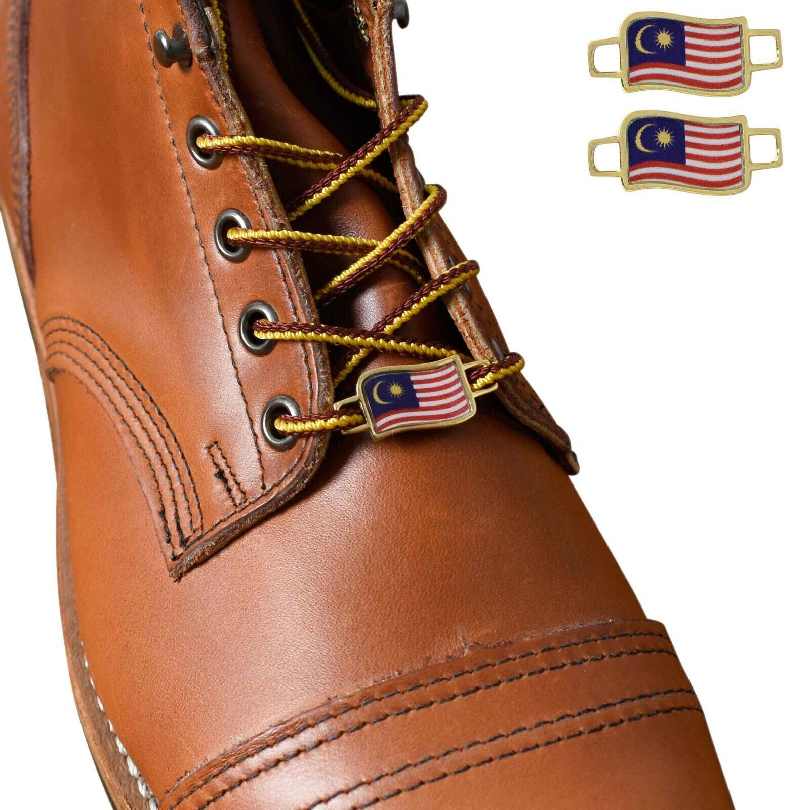 Malaysia Flags Shoes Boot Shoelace Keeper Holder Charm BrooklynMaker