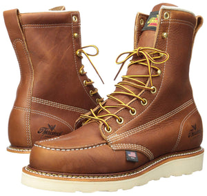 Thorogood American Heritage USA Made Boots 814-4201 Wedge Sole 8" Tall Moc Toe