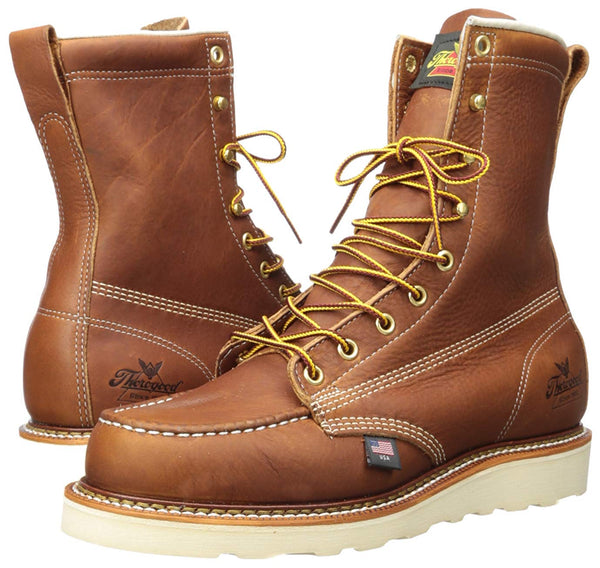 Thorogood American Heritage USA Made Boots 814-4201 Wedge Sole 8" Tall Moc Toe