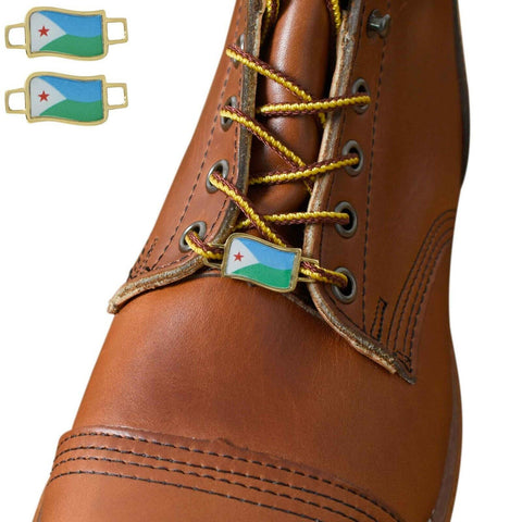 Djibouti Flags Shoes Boot Shoelace Keeper Holder Charm BrooklynMaker