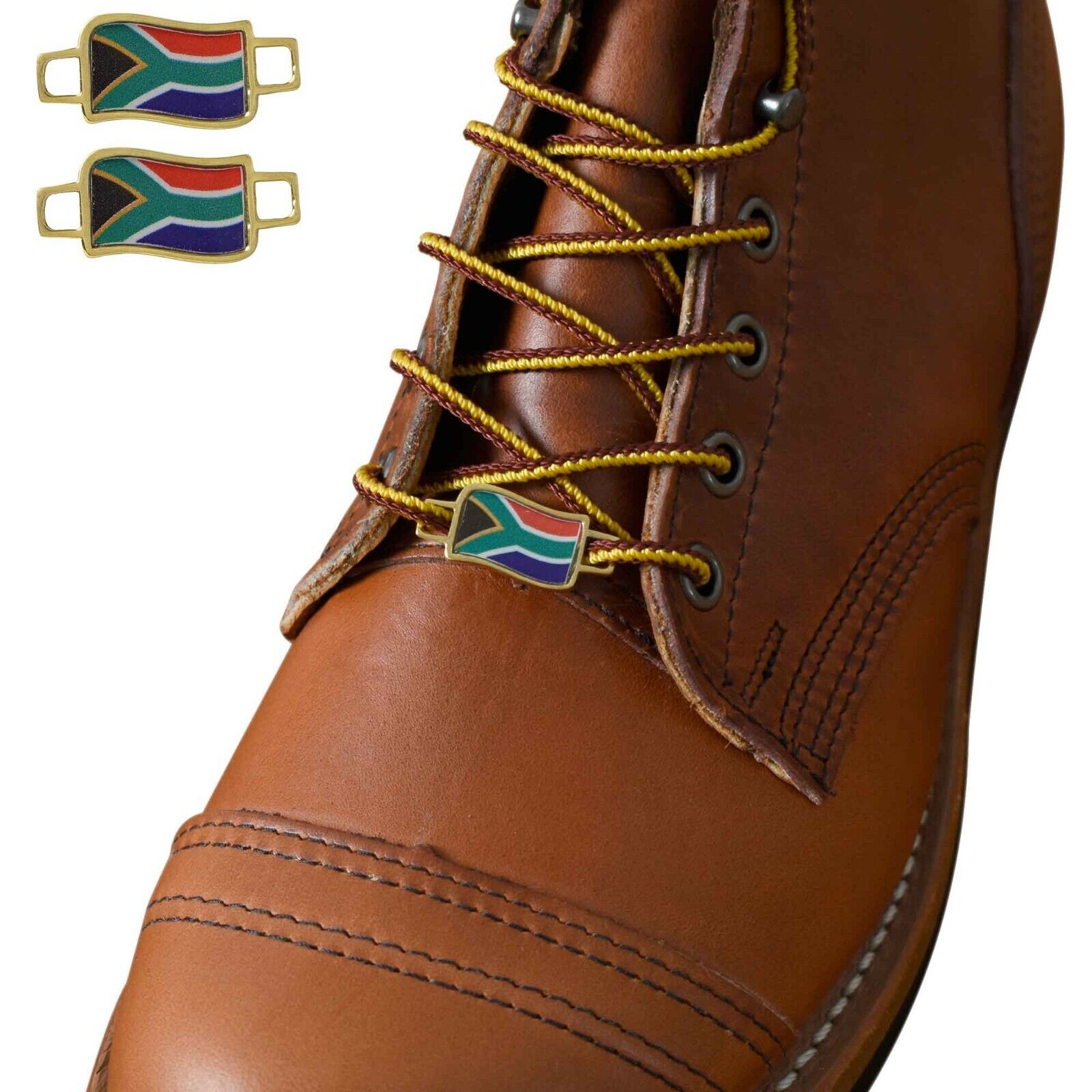 South Africa Flags Shoes Boot Shoelace Keeper Holder Charm BrooklynMaker