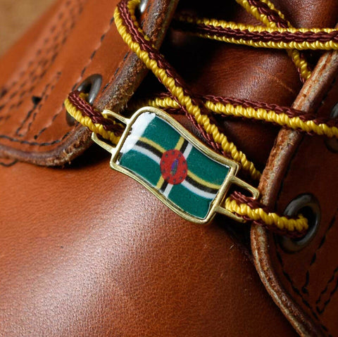 Dominica Flags Shoes Boot Shoelace Keeper Holder Charm BrooklynMaker