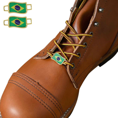 Brazil Flags Shoes Boot Shoelace Keeper Holder Charm BrooklynMaker