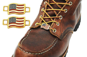 USA Flags Shoes Boot Lace Keeper Holder American Union Workers